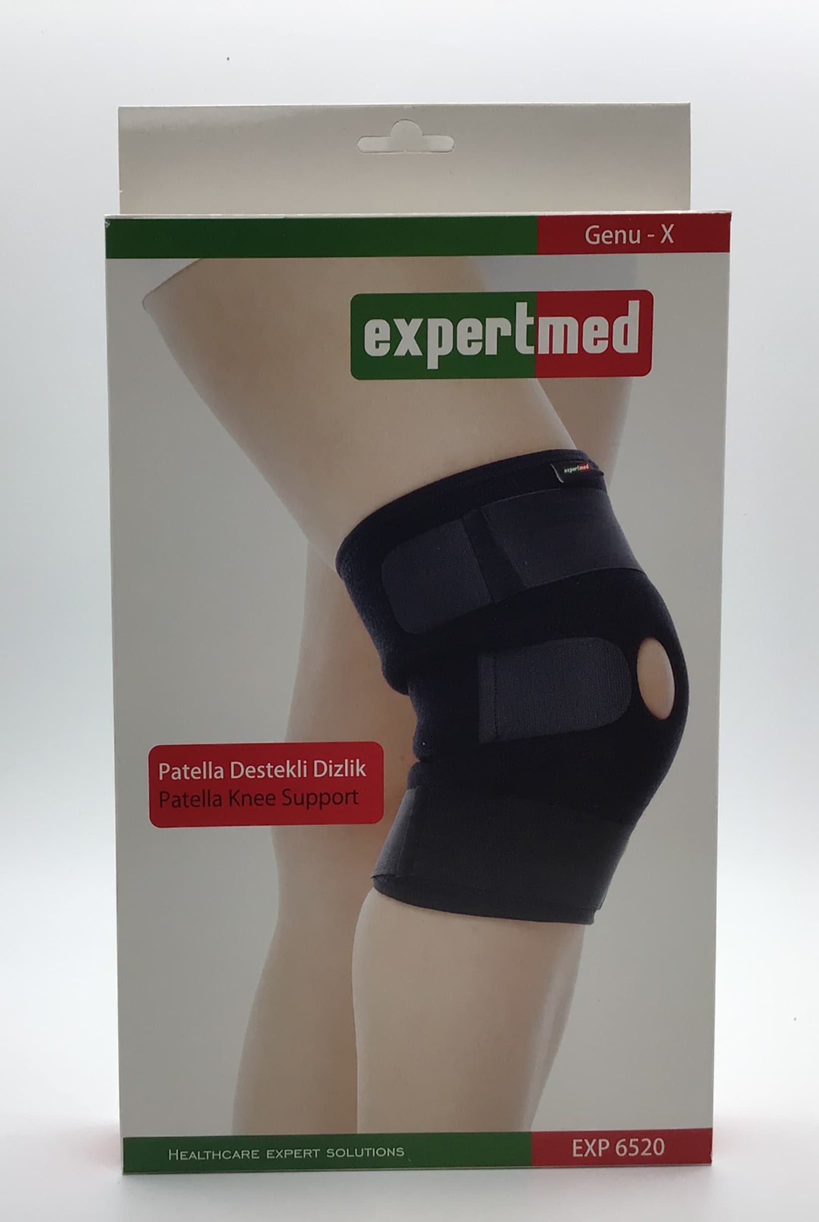 Expertmed Genu-X Kniebandage mit Patella-Unterstützung (EXP 6520).